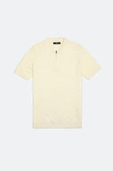 Zipper Textured Polo